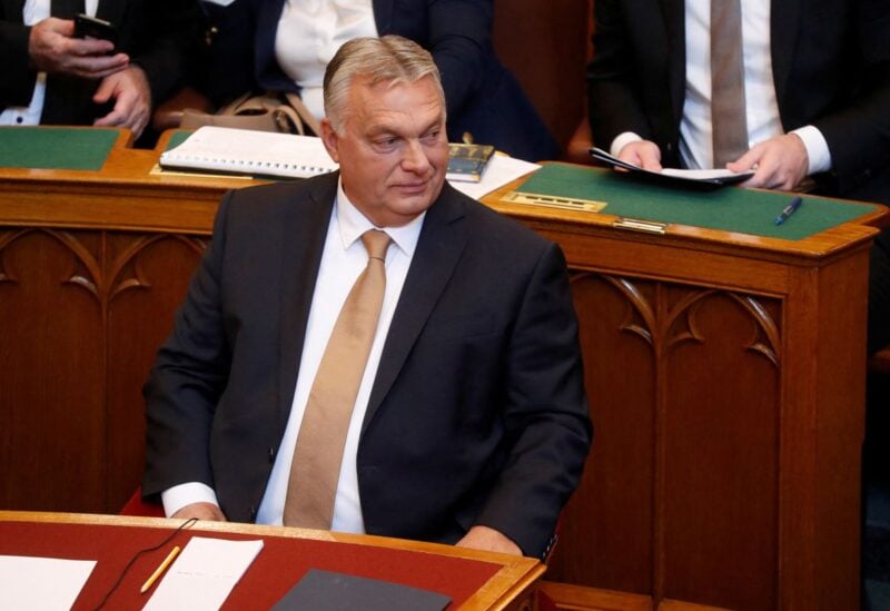 Hungarian Prime Minister Viktor Orban attends the autumn session of parliament in Budapest, Hungary, September 26, 2022. REUTERS/Bernadett Szabo/File Photo