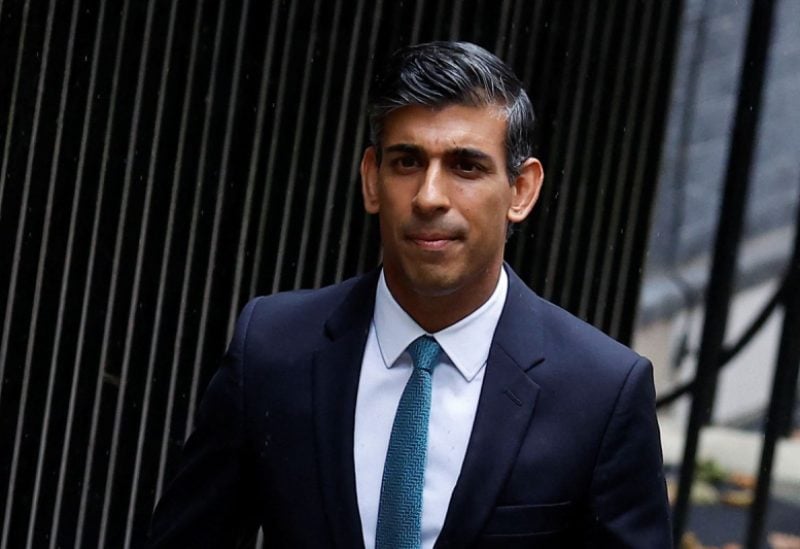 Britain's Prime Minister Rishi Sunak walks outside Number 10 Downing Street in London, Britain October 26, 2022. REUTERS/Peter Nicholls/File Photo