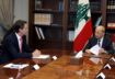 Lebanon's President Michel Aoun meets with U.S. Senior Advisor for Energy Security Amos Hochstein at the presidential palace in Baabda, Lebanon September 9, 2022. Dalati Nohra/Handout via REUTERS