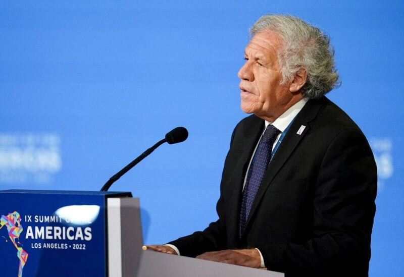 Secretary-General of the Organization of American States Luis Almagro speaks during the Leaders' Second Plenary Session during the Ninth Summit of the Americas in Los Angeles, California, U.S., June 10, 2022. REUTERS/Lauren Justice/File Photo