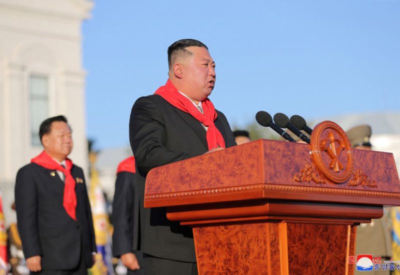 North Korea's leader Kim Jong Un attends the 75th Founding Anniversaries of Mangyongdae and Kang Pan Sok Revolutionary Schools Marked with Grand Ceremony, in in Pyongyang, North Korea, in this undated photo released on October 12, 2022 by North Korea's Korean Central News Agency (KCNA). KCNA via REUTERS