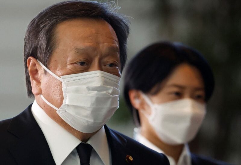 Japan's Defense Minister Yasukazu Hamada arrives at Prime Minister Fumio Kishida's official residence in Tokyo, Japan August 10, 2022. REUTERS/Issei Kato
