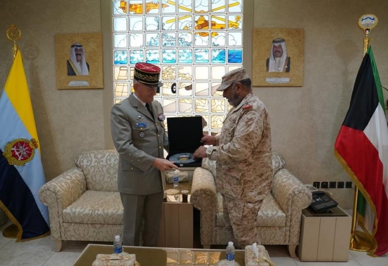 Kuwait’s Chief of General Staff Lieutenant-General Khaled Salih Al-Sabah meets with the Commandant of the NATO Defense College Lieutenant-General Olivier Rittimann