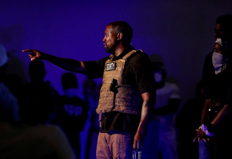 Rapper Kanye West calls for a question from the crowd as he holds his first rally in support of his presidential bid in North Charleston, South Carolina, U.S. July 19, 2020. REUTERS/Randall Hill/File Photo