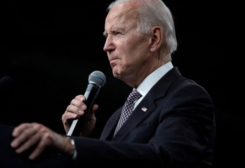 U.S. President Joe Biden delivers remarks following a tour of IBM in Poughkeepsie, New York, U.S., October 6, 2022. REUTERS/Tom Brenner