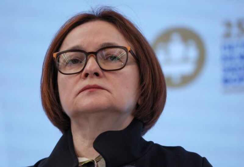 Elvira Nabiullina, Governor of Russian Central Bank, attends a session of the St. Petersburg International Economic Forum (SPIEF) in Saint Petersburg, Russia June 16, 2022. REUTERS