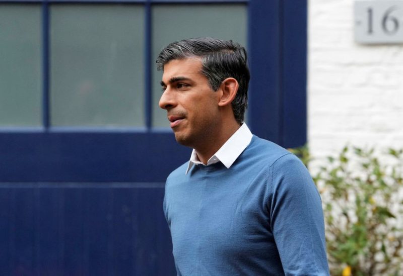 Britain's Prime Minister Rishi Sunak leaves his home address in London, Britain October 22, 2022. REUTERS/Maja Smiejkowska