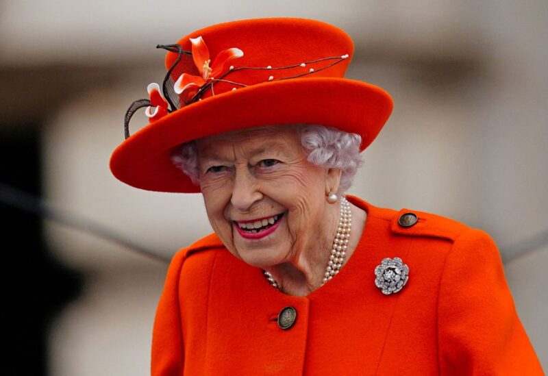 Britain's Queen Elizabeth attends the Commonwealth Games baton relay launch, outside Buckingham Palace in London, Britain October 7, 2021. Victoria Jones/Pool via REUTERS/File Photo