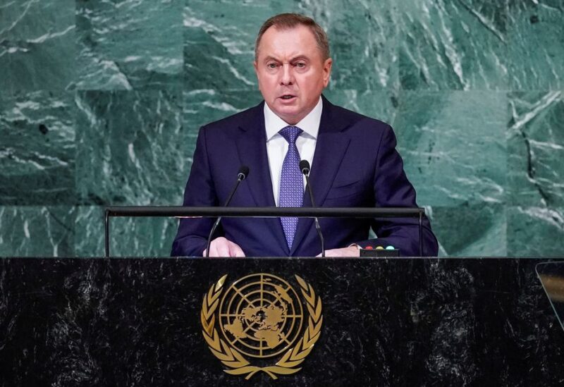 Belarusian Foreign Minister Vladimir Makei addresses the 77th Session of the United Nations General Assembly at U.N. Headquarters in New York City, U.S., September 24, 2022. REUTERS/Eduardo Munoz