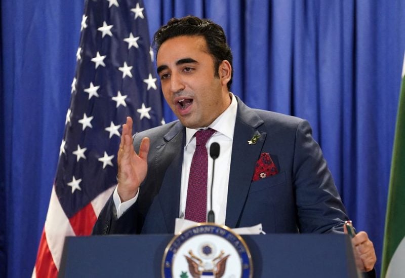 FILE PHOTO - Pakistan's Foreign Minister Bilawal Bhutto-Zardari speaks following his meeting with U.S. Secretary of State Antony Blinken at the State Department in Washington, U.S., September 26, 2022. REUTERS/Kevin Lamarque/Pool