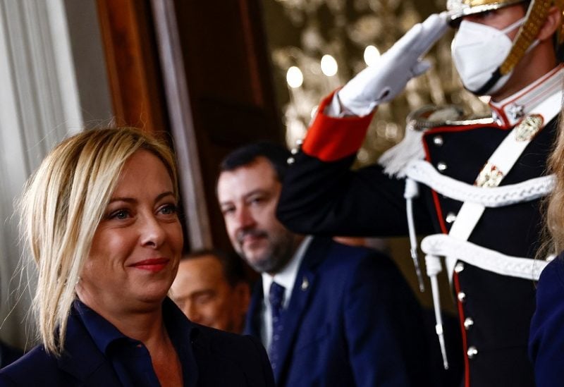 Brothers of Italy leader Giorgia Meloni looks on as she walks following a meeting with Italian President Sergio Mattarella at the Quirinale Palace in Rome, Italy October 21, 2022. REUTERS/Yara Nardi