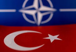 NATO and Turkish flags are seen in this illustration taken May 18, 2022. REUTERS