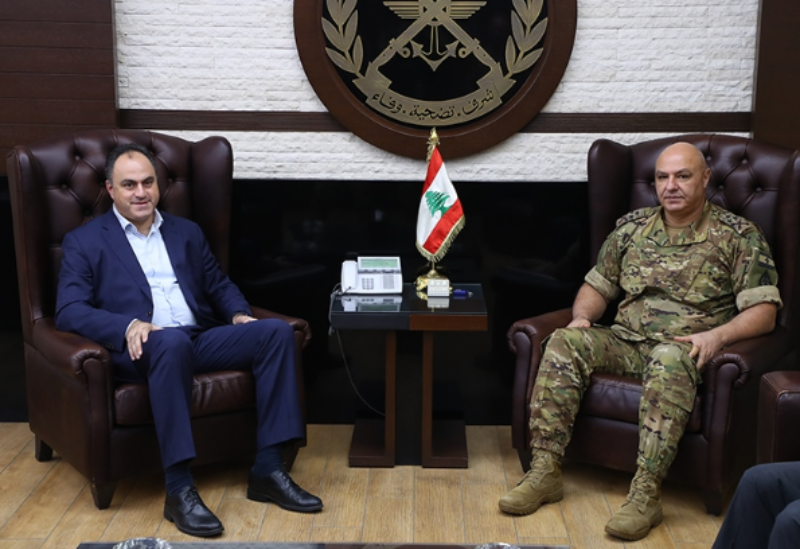 Army chief discusses situation with MP Jabbour, meets Baalbek-Hermel governor