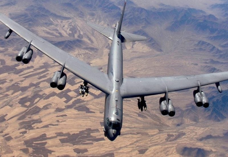 FILE PHOTO: A B-52 Stratofortress, flown by Capt. Will Byers and Maj. Tom Aranda, prepares for refueling over Afghanistan during a close-air-support mission in this undated handout photo. U.S. Air Force/Master Sgt. Lance Cheung/Handout via REUTERS ATTENTION EDITORS - THIS IMAGE HAS BEEN SUPPLIED BY A THIRD PARTY. To match Special Report USA-CHINA/BOMBERS/File Photo