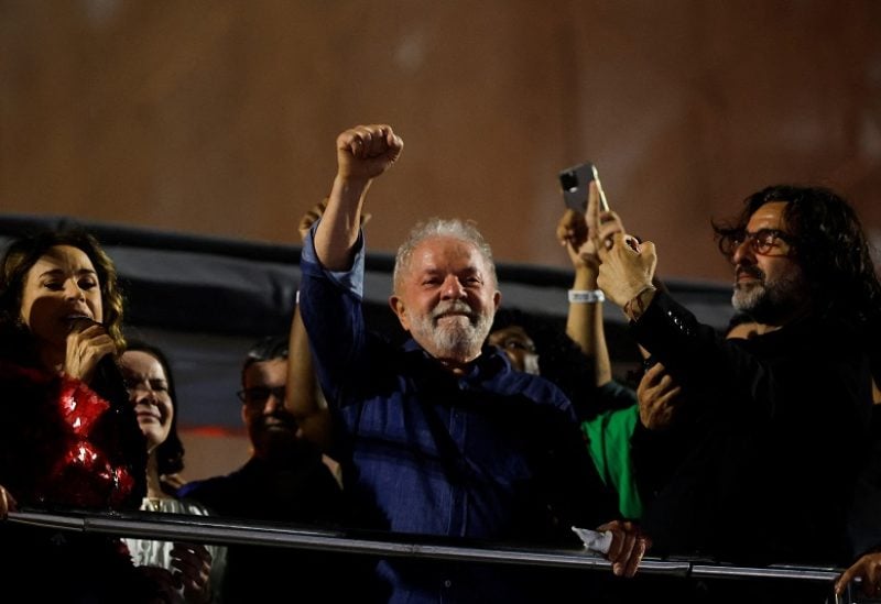 Brazil's former President and presidential candidate Luiz Inacio Lula da Silva reacts at an election night gathering on the day of the Brazilian presidential election run-off, in Sao Paulo, Brazil, October 30, 2022. REUTERS/Amanda Perobelli