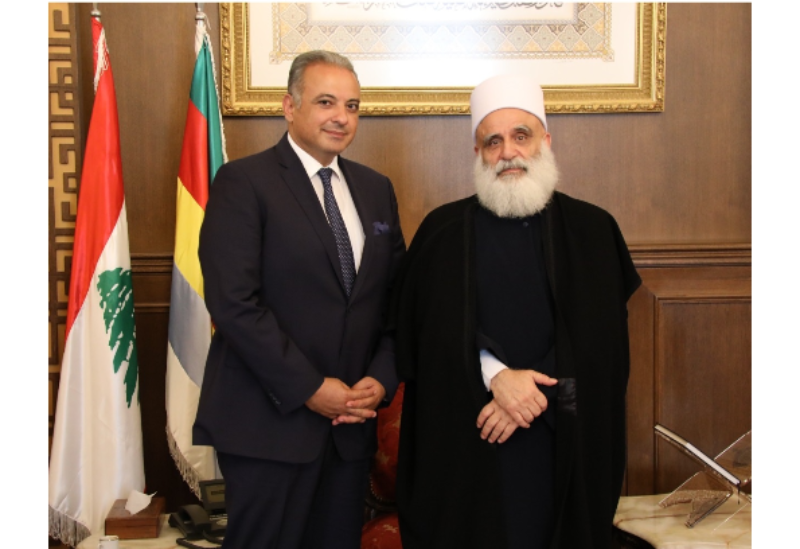 Sheikh Akl Abi al-Muna meets caretaker culture minister, Qatari ambassador, GS’s Ibrahim