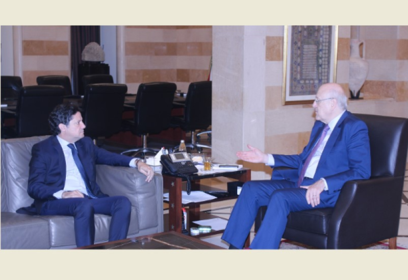 PM Mikati meets with information minister, discusses bilateral ties with Omani and German diplomats