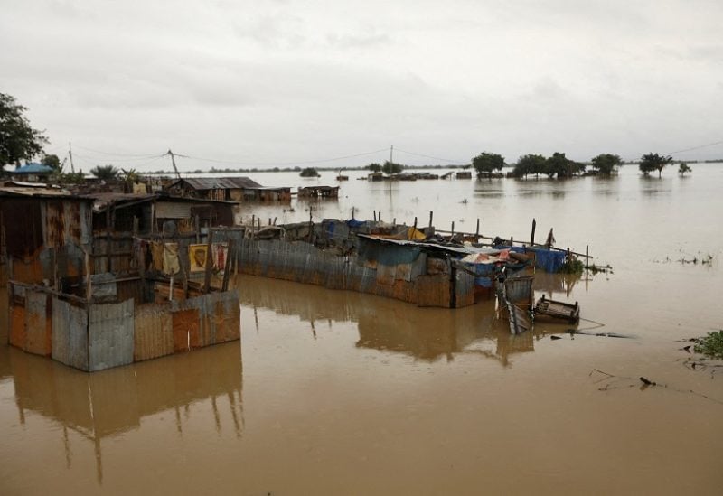Houses are seen submerged in flood waters in Lokoja, Nigeria October 13, 2022. REUTERS/Afolabi Sotunde