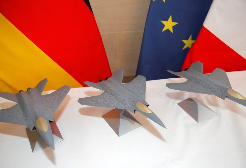Scale models of the Franco-German-Spanish Future Combat Air System (FCAS / SCAF), Europe's next-generation fighter jet, are seen in Paris, France, February 20, 2020. REUTERS/Charles Platiau/File Photo