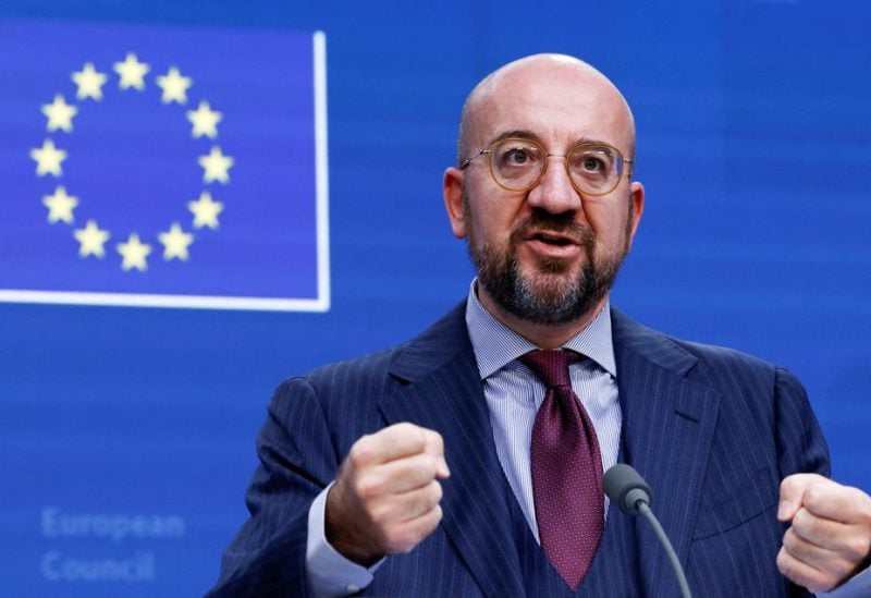 President of the European Council Charles Michel speaks at a news conference during European Union leaders' summit in Brussels, Belgium October 21, 2022. REUTERS, Belgium October 21, 2022. REUTERS/Yves Herman