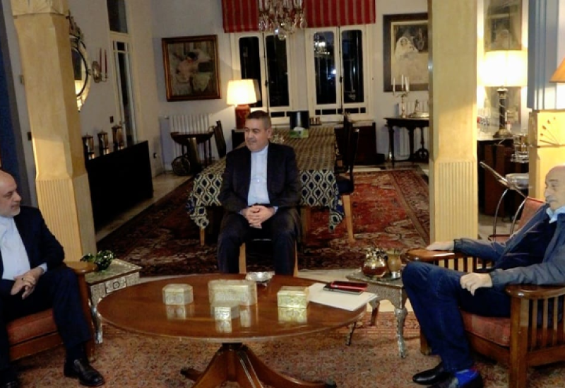 Jumblatt tackles developments with Iranian ambassador