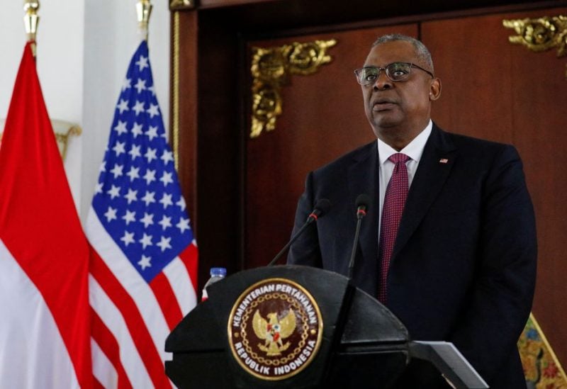 U.S. Defense Secretary Lloyd Austin speaks during a joint news conference with Indonesia's Defense Minister Prabowo Subianto (not pictured), following their meeting in Jakarta, Indonesia, November 21, 2022. REUTERS/Willy Kurniawan/Pool