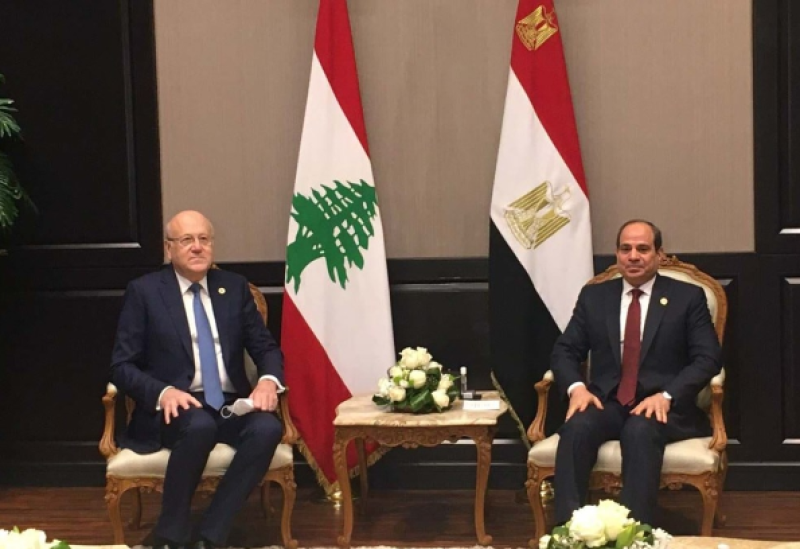 PM Mikati meets Egyptian president during Arab summit in Algeria