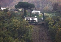 A view of a landslide on the Italian holiday island of Ischia, Italy November 26, 2022.