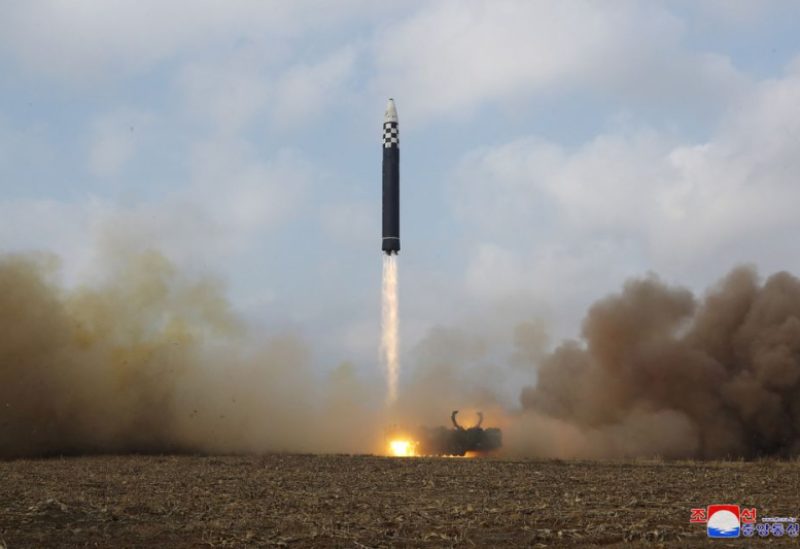 An intercontinental ballistic missile (ICBM) is launched in this undated photo released on November 19, 2022 by North Korea's Korean Central News Agency (KCNA). KCNA via REUTERS