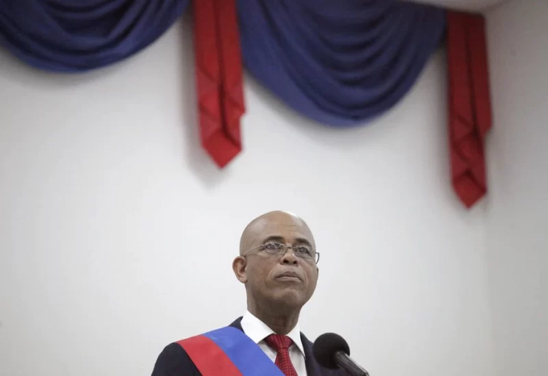 Haiti's outgoing President Michel Martelly speaks at a ceremony marking the end of his presidential term, in the Haitian Parliament in Port-au-Prince, Haiti, February 7, 2016. REUTERS