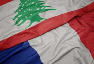 Lebanese and French flags