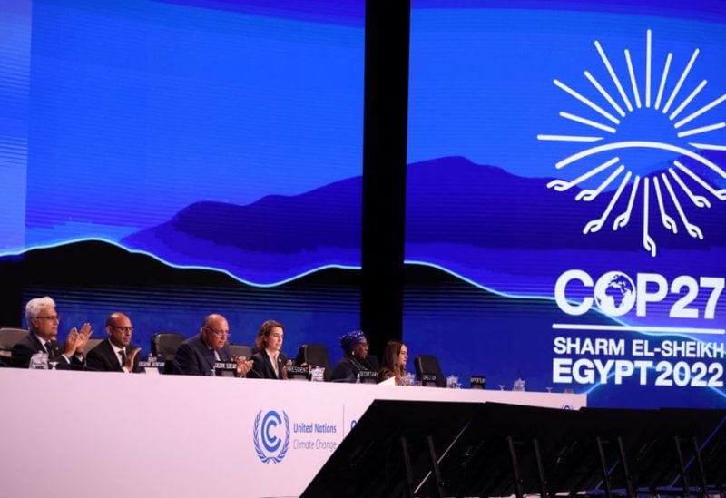 Ministers deliver statements during the closing plenary at the COP27 climate summit in Red Sea resort of Sharm el-Sheikh, Egypt, November 20, 2022. REUTERS