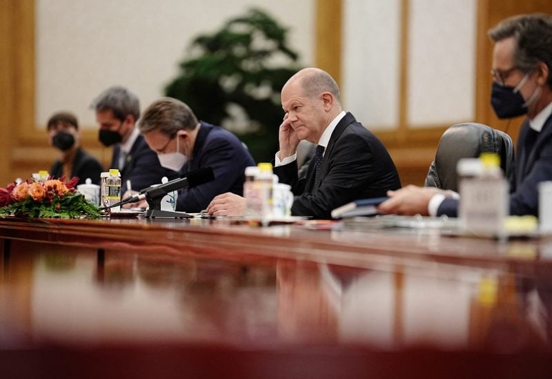 German Chancellor Olaf Scholz attends a meeting with Chinese President Xi Jinping in Beijing, China November 4, 2022. Kay Nietfeld/Pool via REUTERS