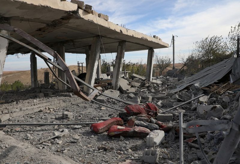 FILE PHOTO: A view shows the aftermath after Turkish warplanes carried out air strikes, in Derik countryside, Syria November 21, 2022. REUTERS/Orhan Qereman NO RESALES. NO ARCHIVES./File Photo