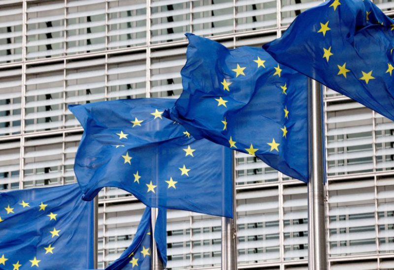 European Union flags flutter outside the EU Commission headquarters in Brussels, Belgium, September 28, 2022. REUTERS/Yves Herman/File Photo