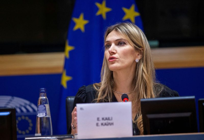 European Parliament vice president, Greek socialist Eva Kaili, is seen at the European Parliament in Brussels, Belgium December 7, 2022. European Union 2022 - Source : EP/­Handout via REUTERS