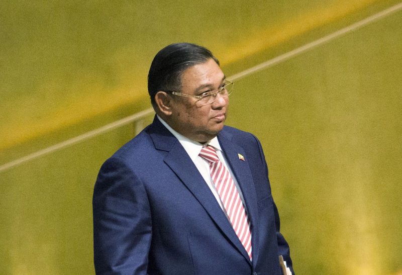 Myanmar's Foreign Minister Wunna Maung Lwin arrives to address attendees during the 70th session of the United Nations General Assembly at the U.N. Headquarters in New York, October 2, 2015. REUTERS/Eduardo Munoz/File Photo