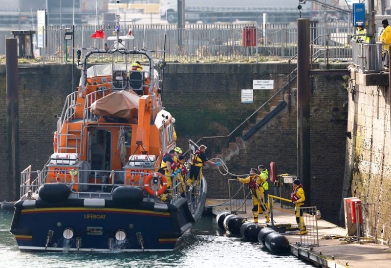 A life boat returns to the Port of Dover amid a rescue operation of a missing migrant boat, in Dover, Britain December 14, 2022. REUTERS/Peter Nicholls