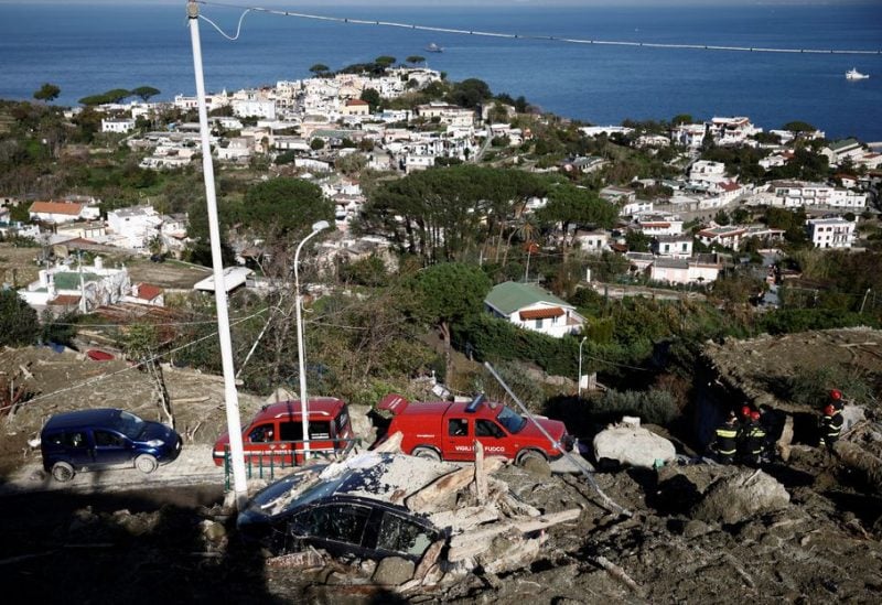 A general view shows debris as rescuers work following a landslide on the Italian island of Ischia, Italy November 28, 2022. REUTERS/Guglielmo Mangiapane