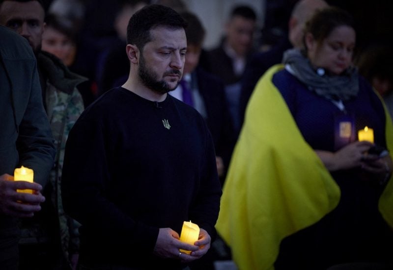 Ukraine's President Volodymyr Zelenskiy attends an International Human Rights forum, amid Russia's attack on Ukraine, in Kyiv, Ukraine December 9, 2022. Ukrainian Presidential Press Service/Handout via REUTERS ATTENTION EDITORS - THIS IMAGE HAS BEEN SUPPLIED BY A THIRD PARTY.
