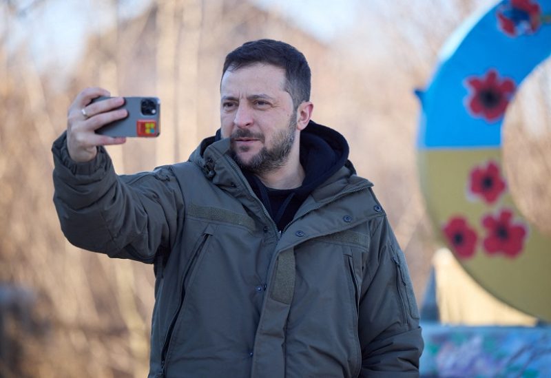 Ukraine’s President Volodymyr Zelenskiy captures a video to congratulate the Ukrainian Armed Forces amid Russia’s attack on Ukraine, near the town of Sloviansk, Donetsk region, Ukraine December 6, 2022. Ukrainian Presidential Press Service/Handout via REUTERS ATTENTION EDITORS - THIS IMAGE HAS BEEN SUPPLIED BY A THIRD PARTY.