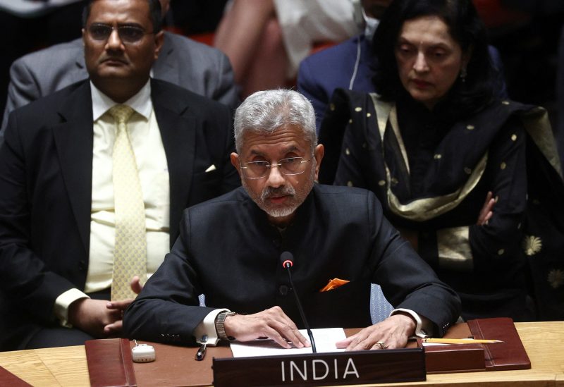 Indian External Affairs Minister Dr. S. Jaishankar attends a high level meeting of the United Nations Security Council on the situation amid Russia's invasion of Ukraine, at the 77th Session of the United Nations General Assembly at U.N. Headquarters in New York City, U.S., September 22, 2022. REUTERS/Amr Alfiky