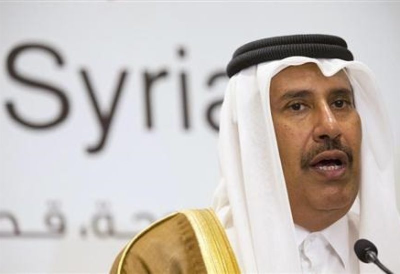 Qatari Prime Minister Sheikh Hamad bin Jassim al-Thani speaks at a news conference with U.S. Secretary of State John Kerry (unseen) in Doha June 22, 2013. REUTERS/Jacquelyn Martin/Pool