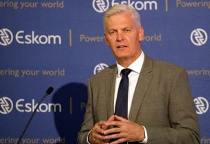 Andre de Ruyter, Group Chief Executive of state-owned power utility Eskom speaks during a media briefing in Johannesburg, South Africa, January 31, 2020. REUTERS