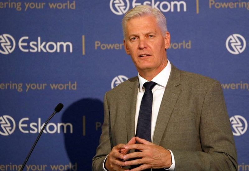 Andre de Ruyter, Group Chief Executive of state-owned power utility Eskom speaks during a media briefing in Johannesburg, South Africa, January 31, 2020. REUTERS