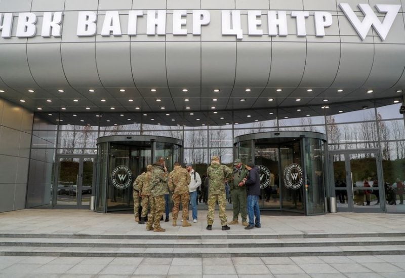 Visitors gather outside PMC Wagner Centre, which is a project implemented by the businessman and founder of the Wagner private military group Yevgeny Prigozhin, during the official opening of the office block in Saint Petersburg, Russia, November 4, 2022. REUTERS