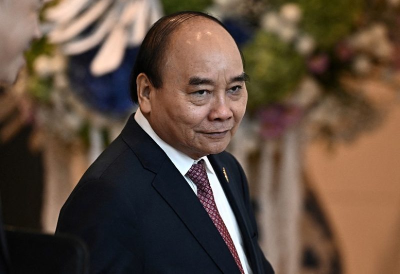 FILE PHOTO: Vietnam's President Nguyen Xuan Phuc arrives to attend APEC Leader's Dialogue with APEC Business Advisory Council during the Asia-Pacific Economic Cooperation (APEC) summit, November 18, 2022, in Bangkok, Thailand. Lillian Suwanrumpha/Pool via REUTERS/File Photo