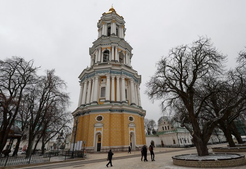 A view shows the Great Bell Tower of the Kyiv Pechersk Lavra monastery, amid Russia's attack on Ukraine, in Kyiv, Ukraine January 6, 2023. REUTERS/Valentyn Ogirenko