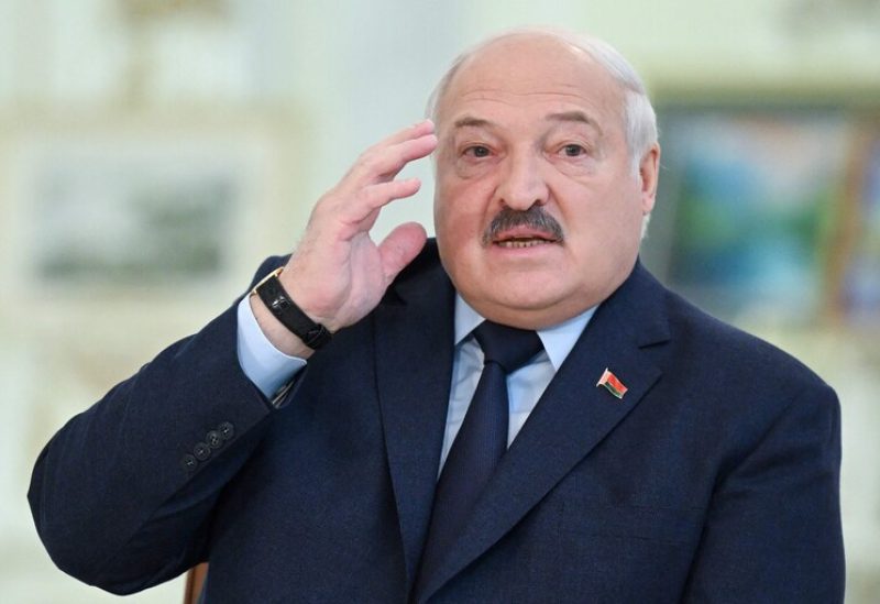 The authoritarian leader of Belarus, Alexander Lukashenko, at a news conference at his residence, the Independence Palace, in Minsk on Thursday. (Natalia Kolesnikova/AFP/Getty Images)