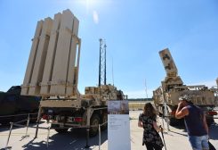 Visitors take a look at the IRIS-T SLM, a German air defence system by Diehl, displayed at the ILA Berlin Air Show 2022 in Berlin, Germany June 22, 2022. REUTERS
